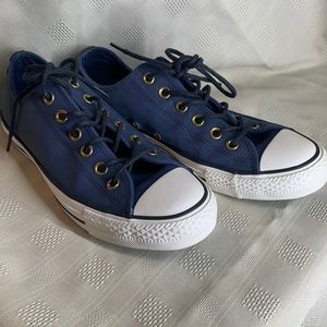 NWOT Converse Ox Low Navy Gold Unisex